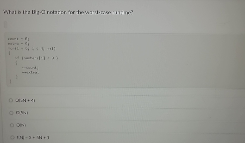 What is the Big - O notation for the worst - case