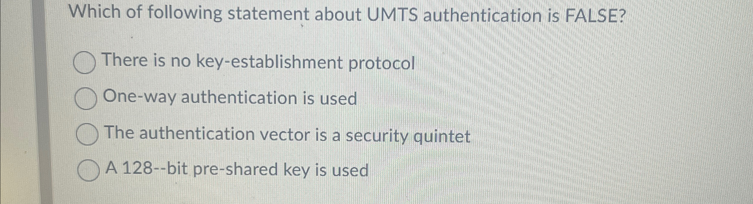 Which of following statement about UMTS