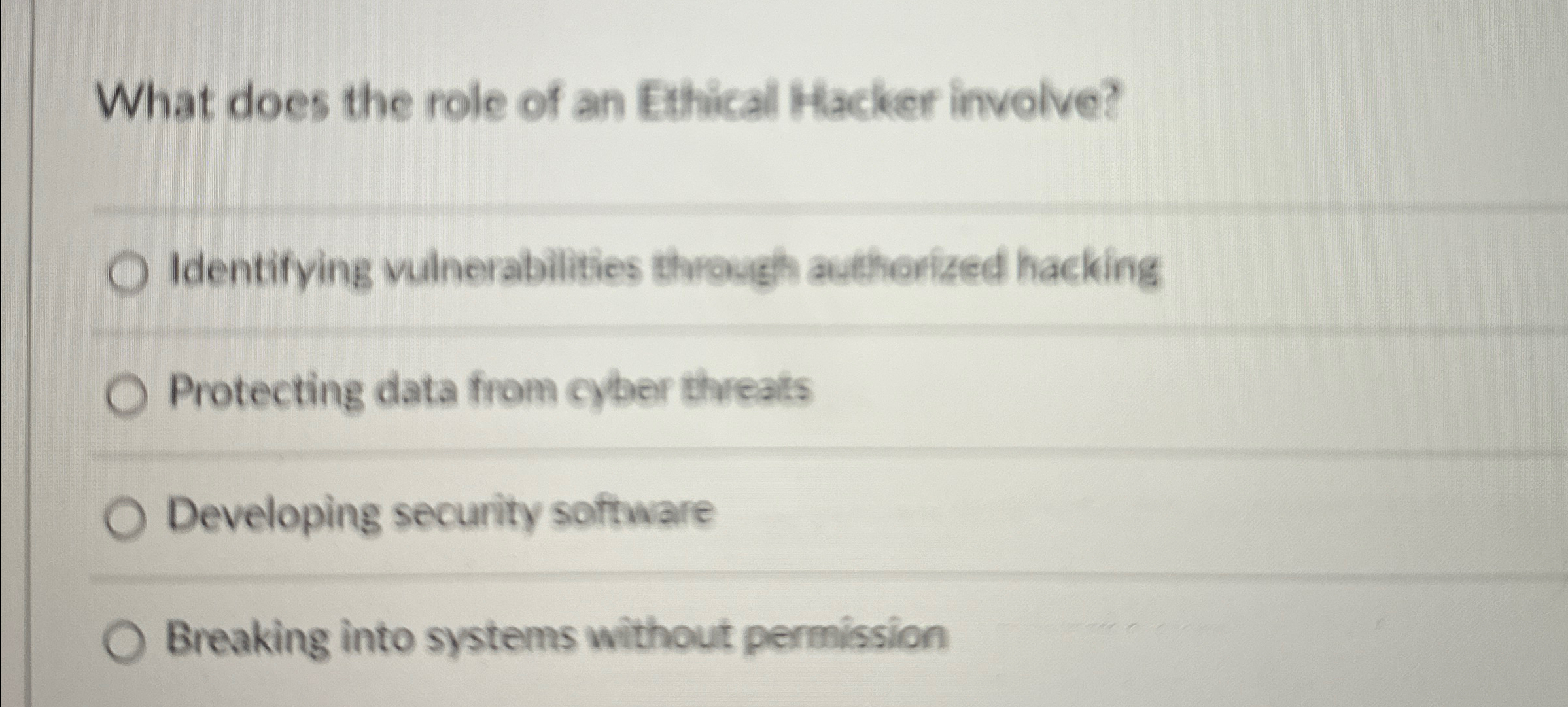 What does the role of an Ethical Hacker involve?
