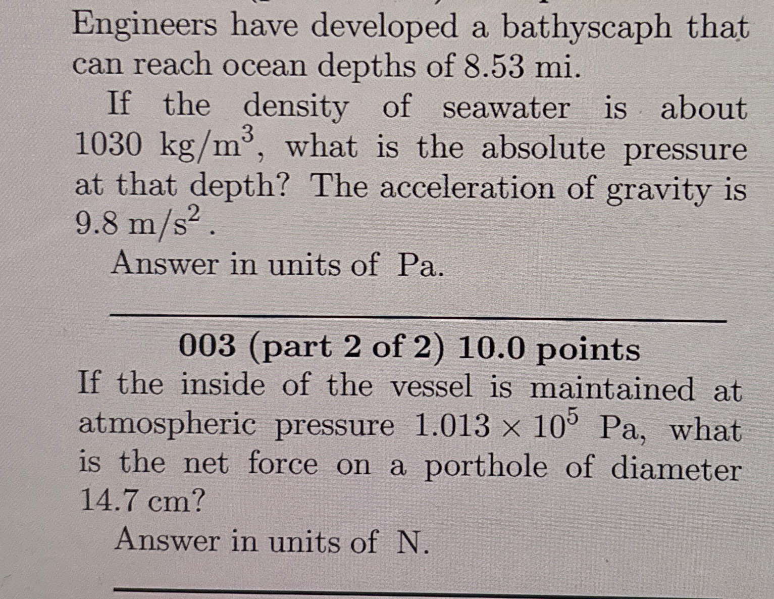 Engineers have developed a bathyscaph that can