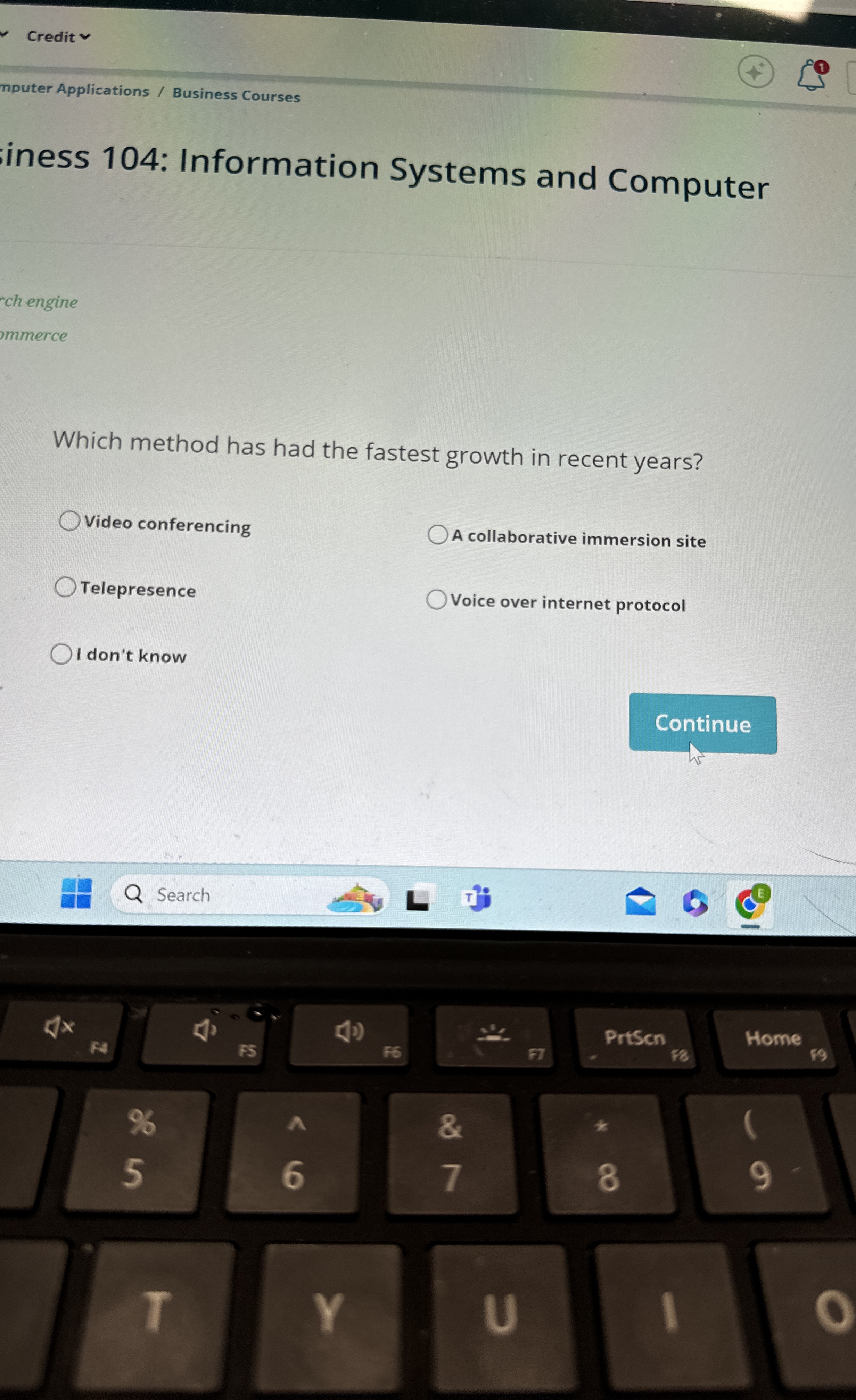 Credit mputer Applications / Business Courses