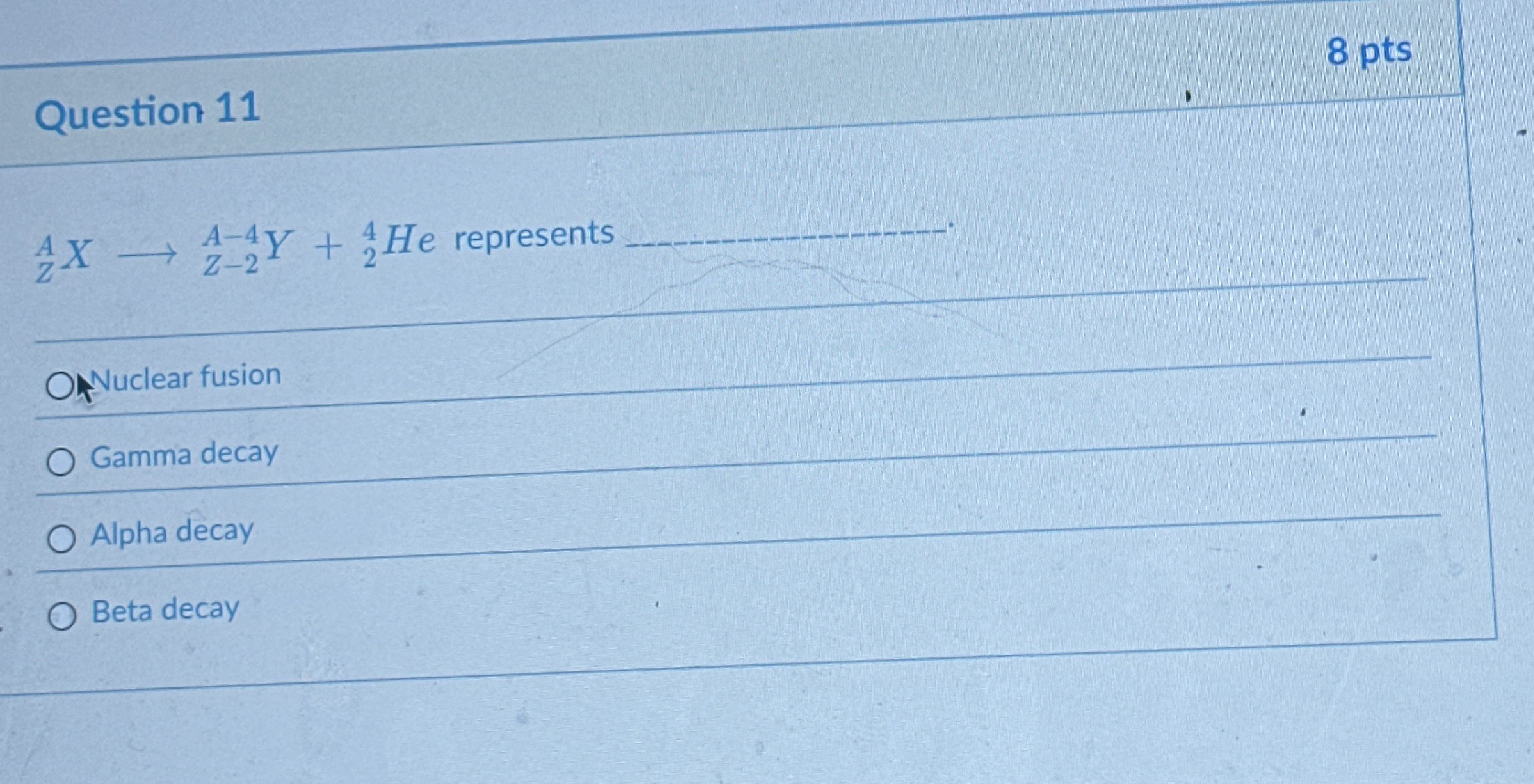 Question 1 1 8 pts ? Z A x l o n g r i g h t a r