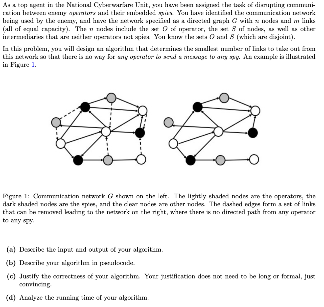 Figure 1 : Communication network G shown on the