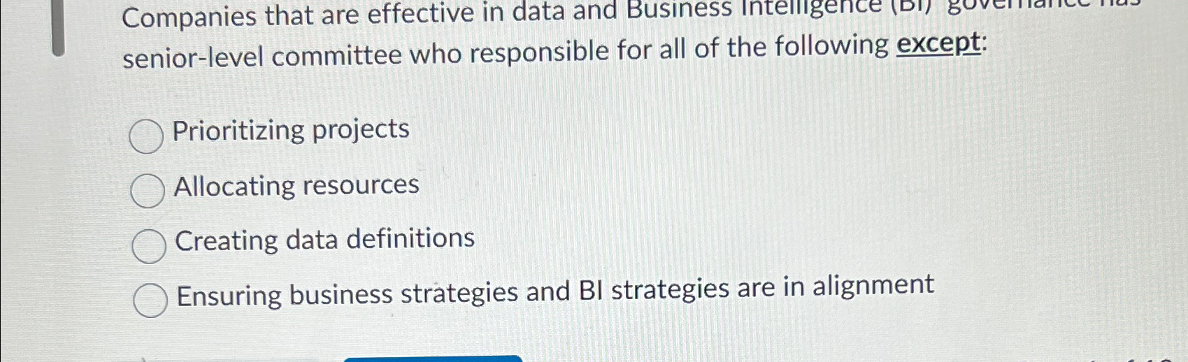 Companies that are effective in data and Business