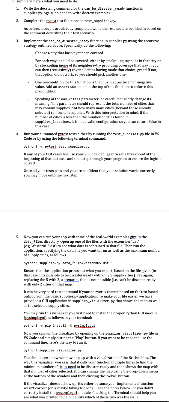 Computational Problem 2 : Disaster Planning