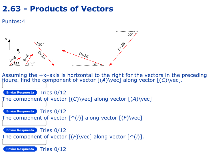 2 . 6 3 - Products of Vectors Puntos: 4 Assuming