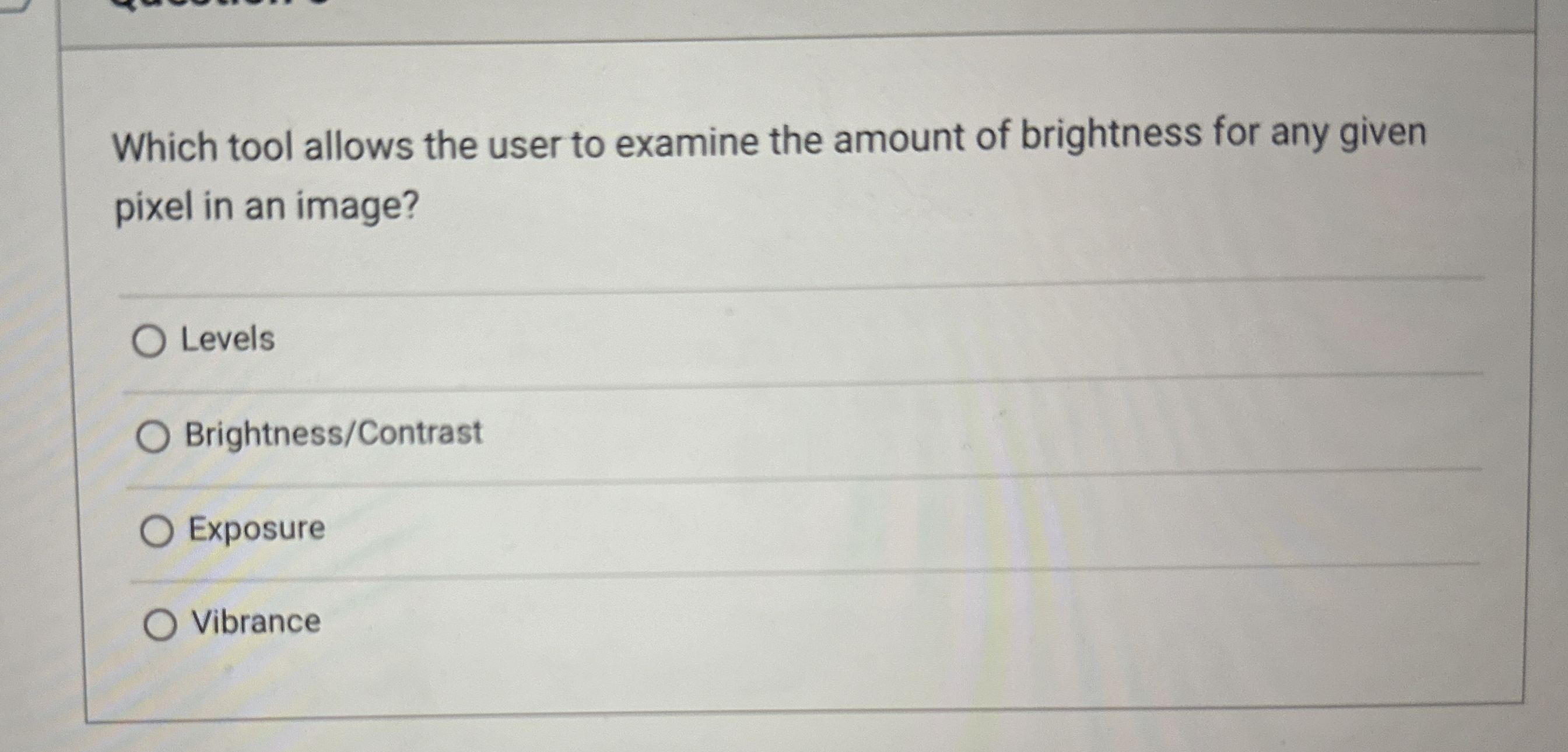 Which tool allows the user to examine the amount