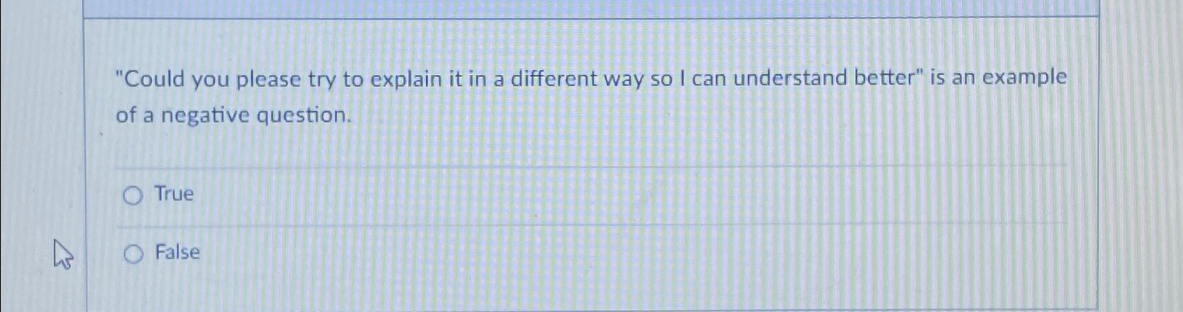 "Could you please try to explain it in a