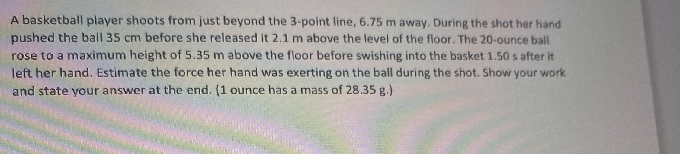 A basketball player shoots from just beyond the 3