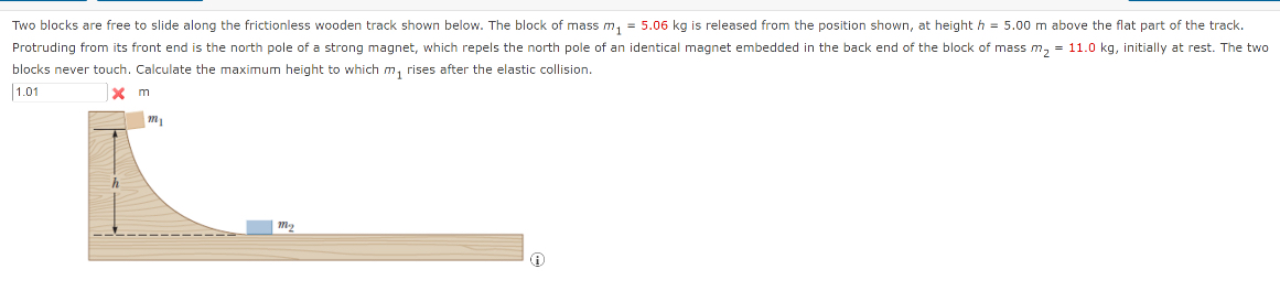 Two blocks are free to slide along the