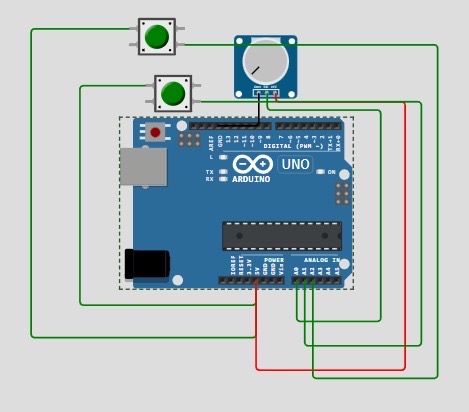 Write code for arduino type uon that should