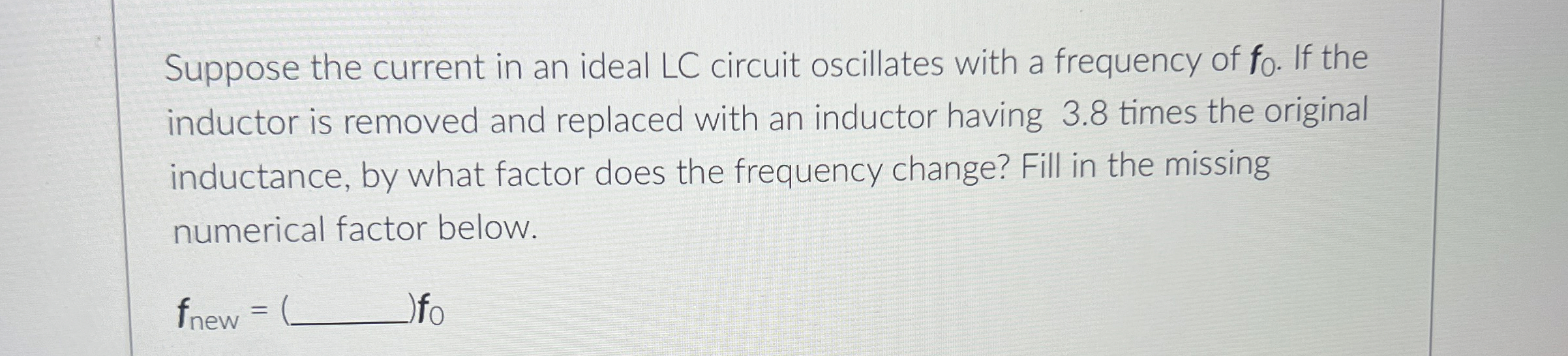 Suppose the current in an ideal LC circuit