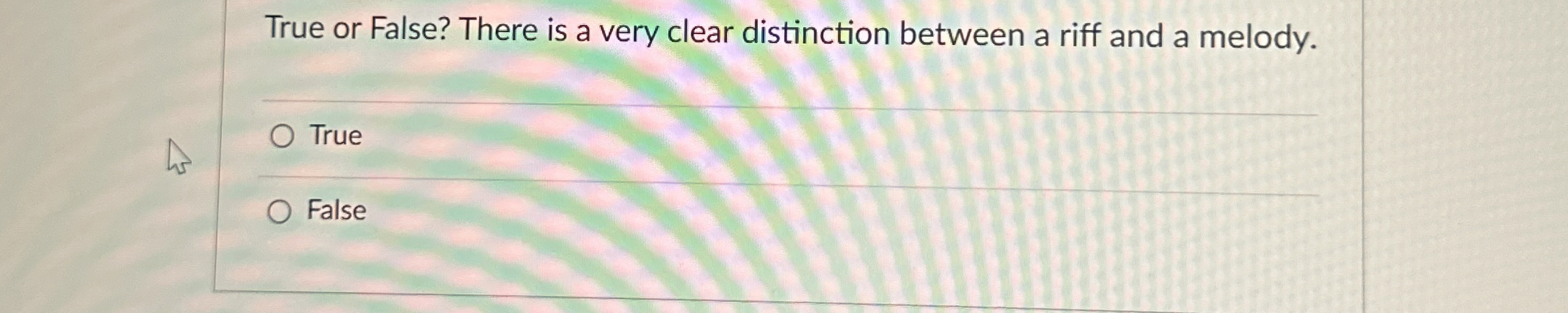True or False? There is a very clear distinction