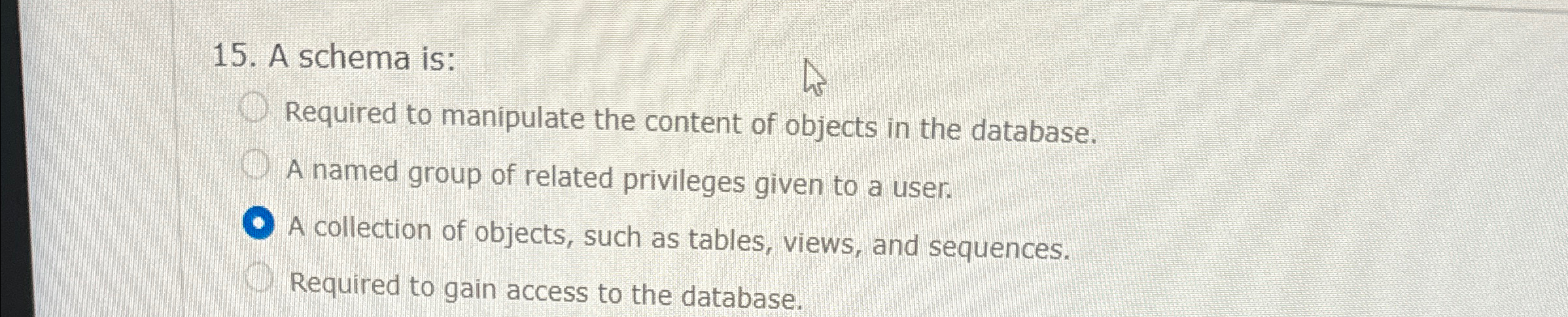 A schema is: Required to manipulate the content
