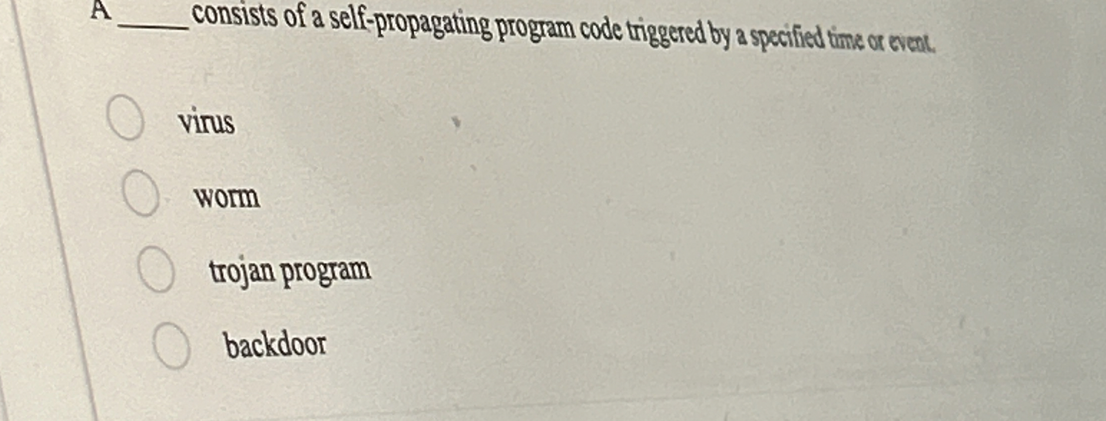 A q , Consists of a self - propagating program