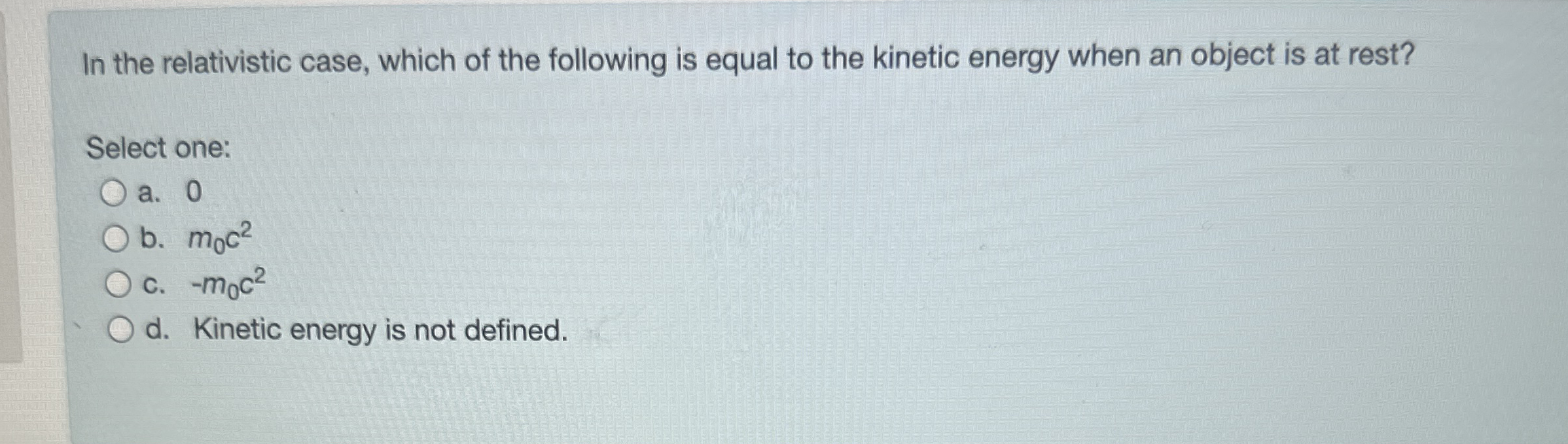 In the relativistic case, which of the following