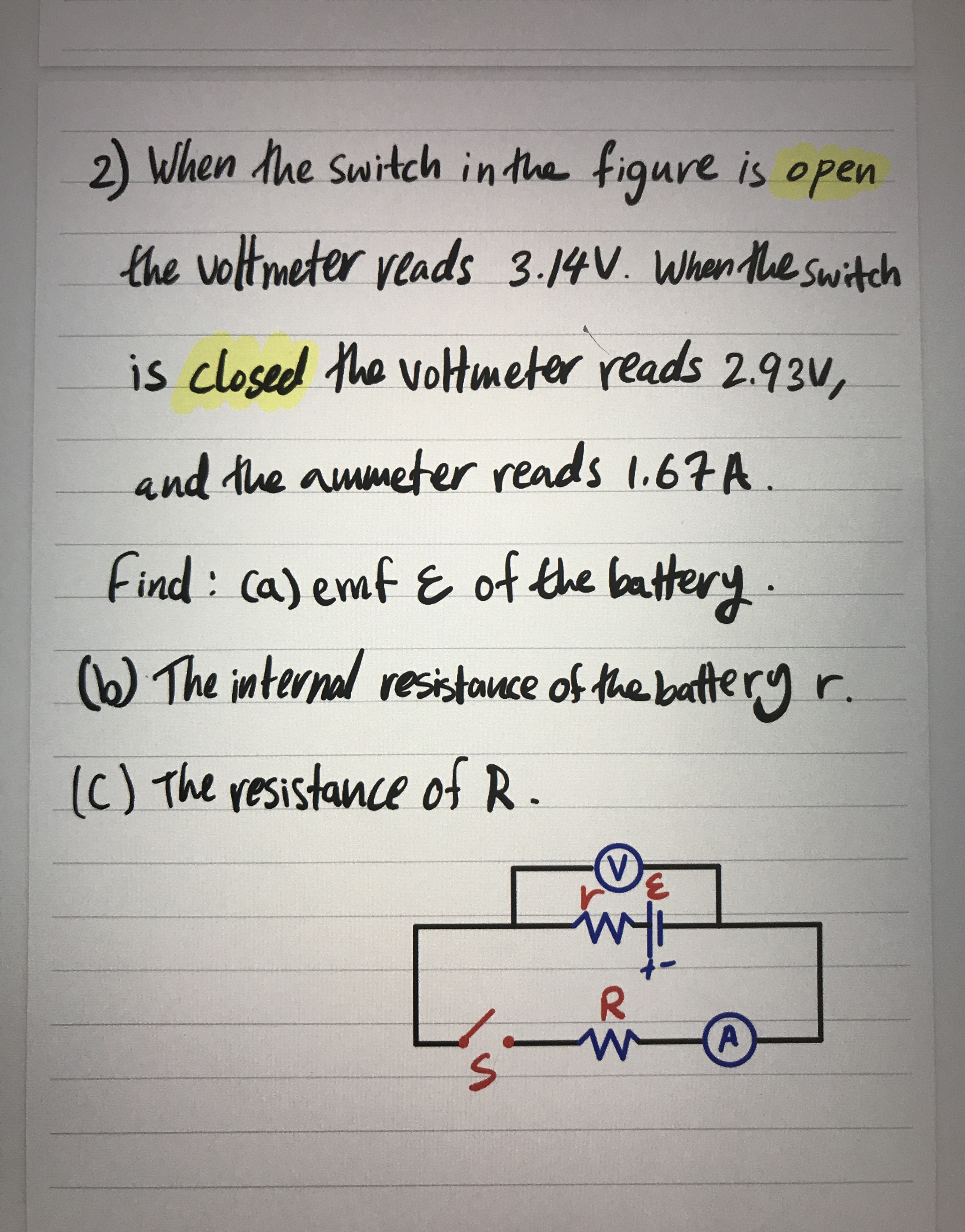 When the switch in the figure is open the