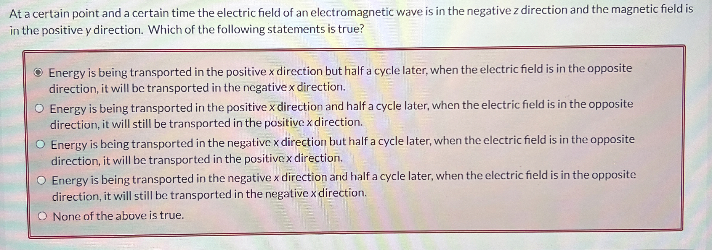 At a certain point and a certain time the