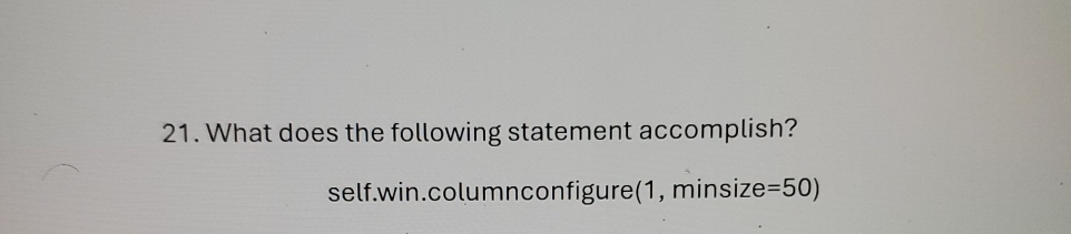 What does the following statement accomplish?