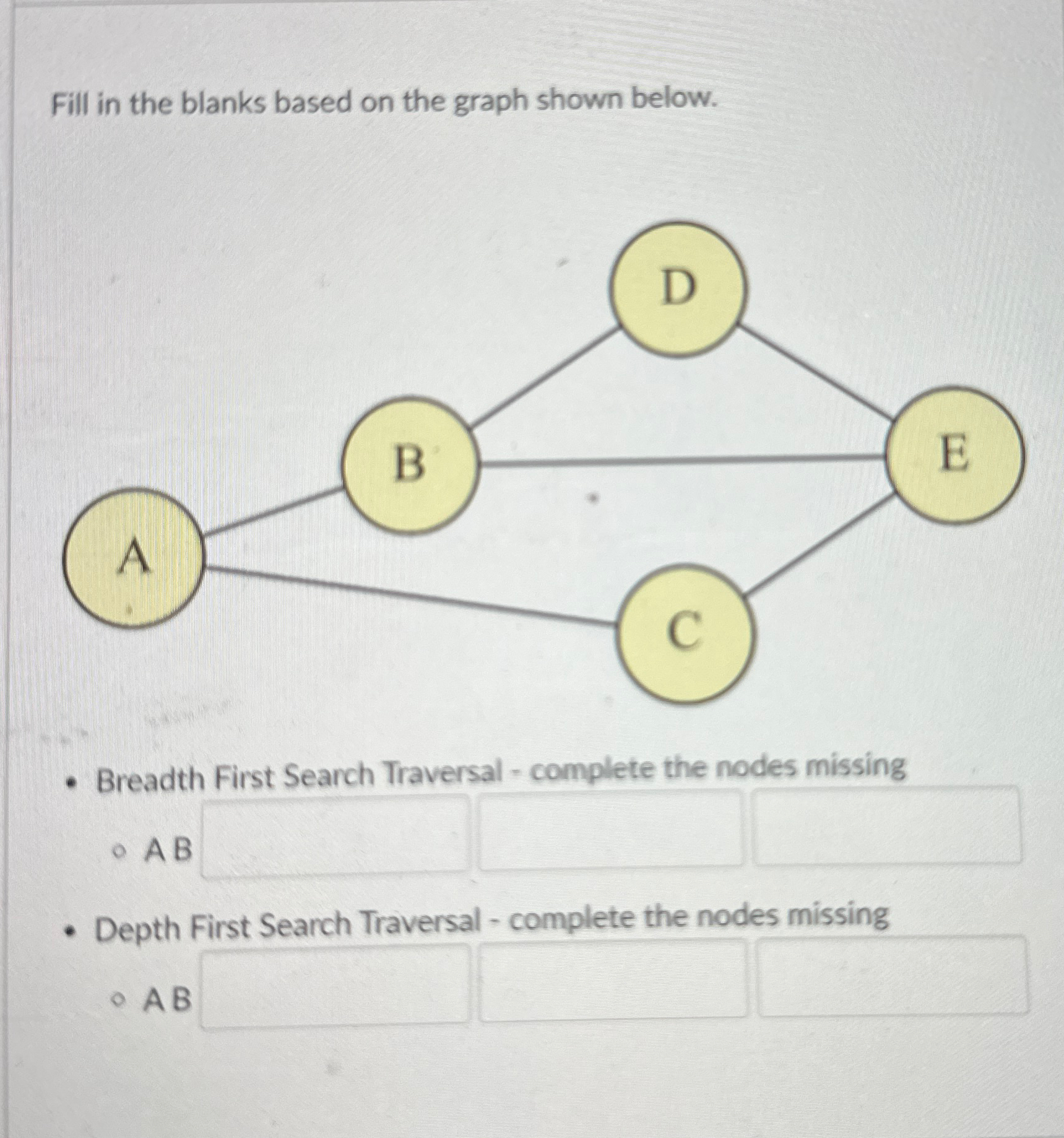 Fill in the blanks based on the graph shown