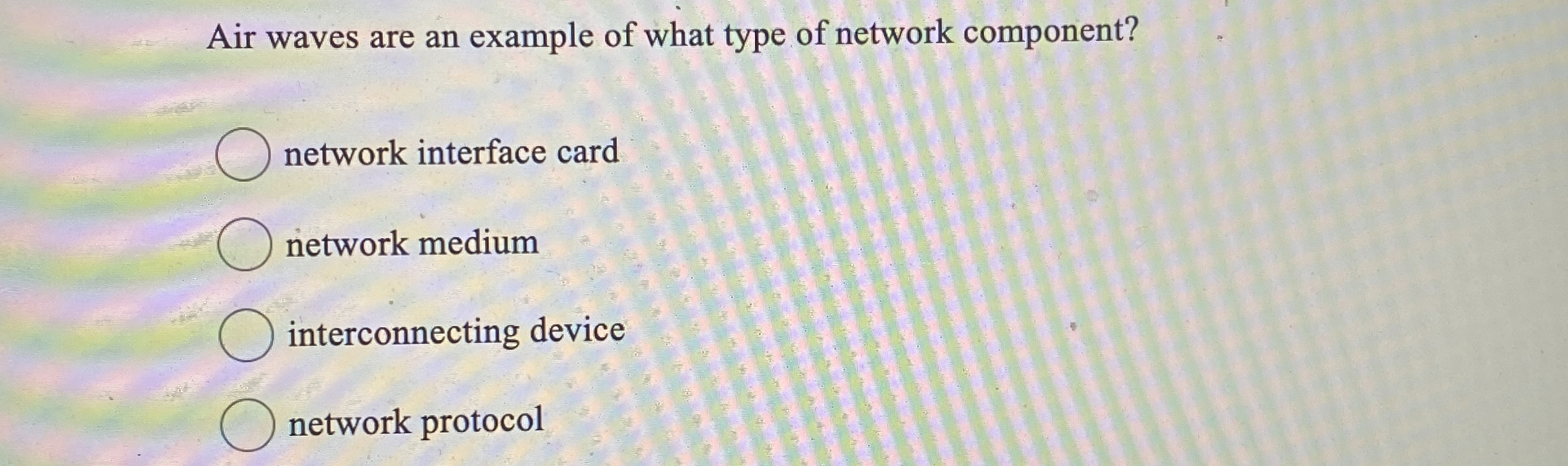 Air waves are an example of what type of network