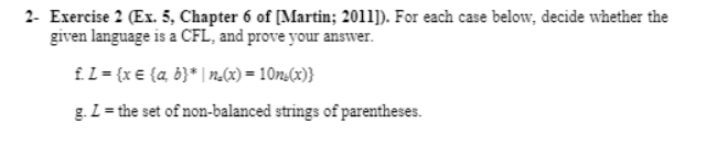 2 - Exercise 2 ( Ex . 5 , Chapter 6 of [ Martin;
