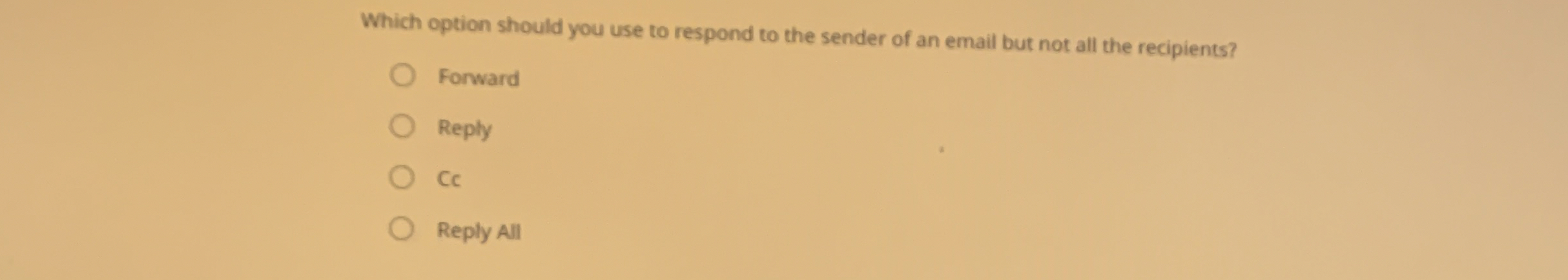 Which option should you use to respond to the