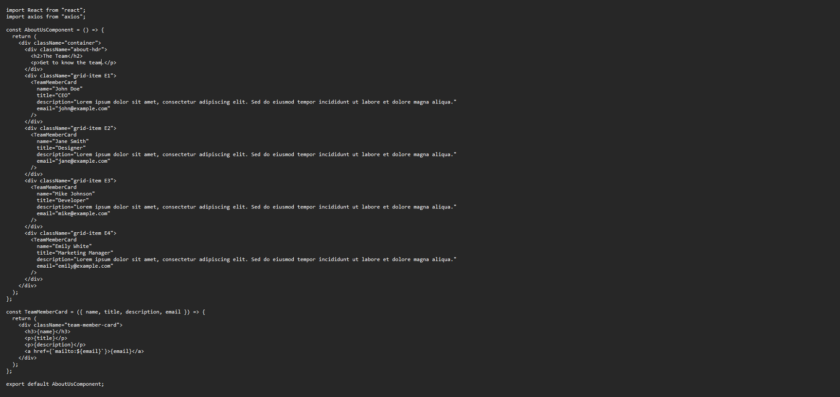 I Need some CSS Code to Display a Nice About Us