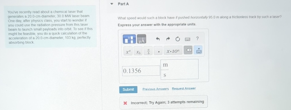 You've recently read about a chemical laser that