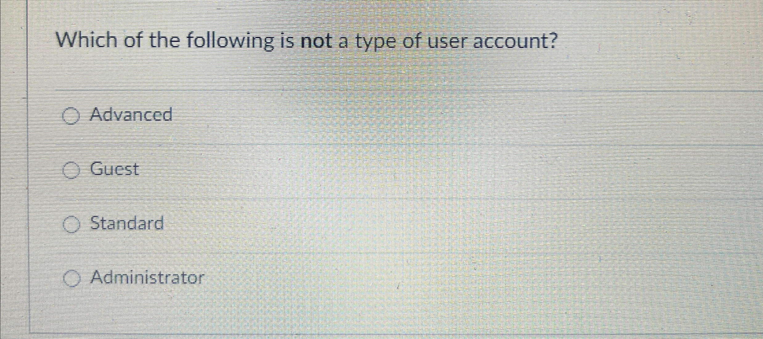 Which of the following is not a type of user