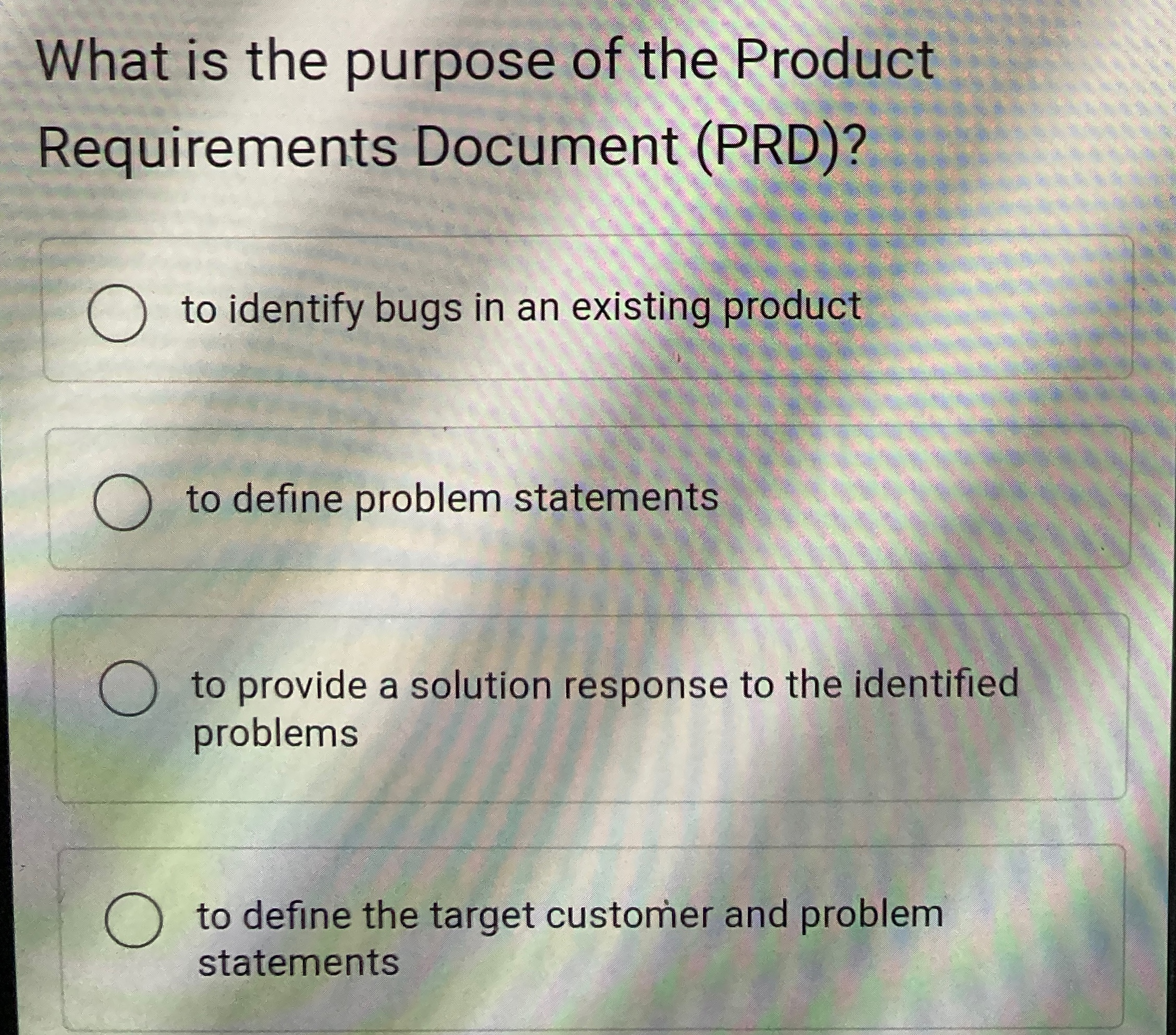 What is the purpose of the Product Requirements