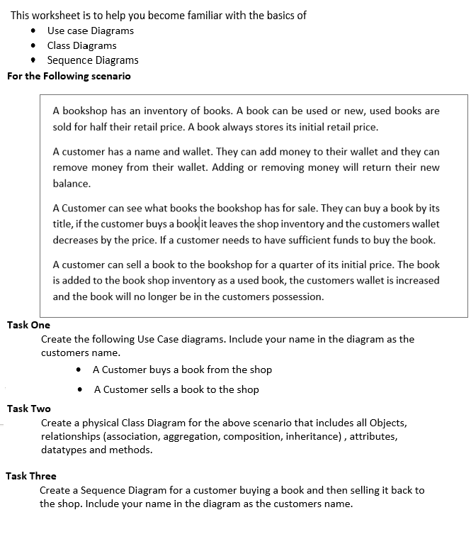 This worksheet is to help you become familiar
