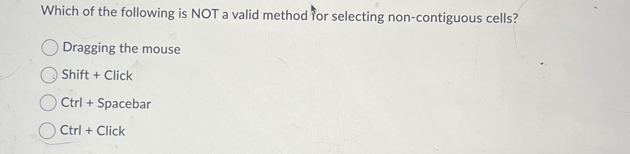 Which of the following is NOT a valid method ior