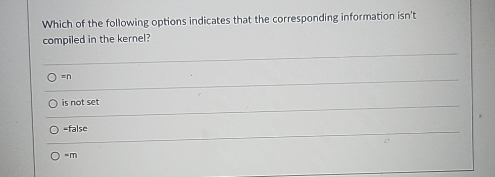 Which of the following options indicates that the