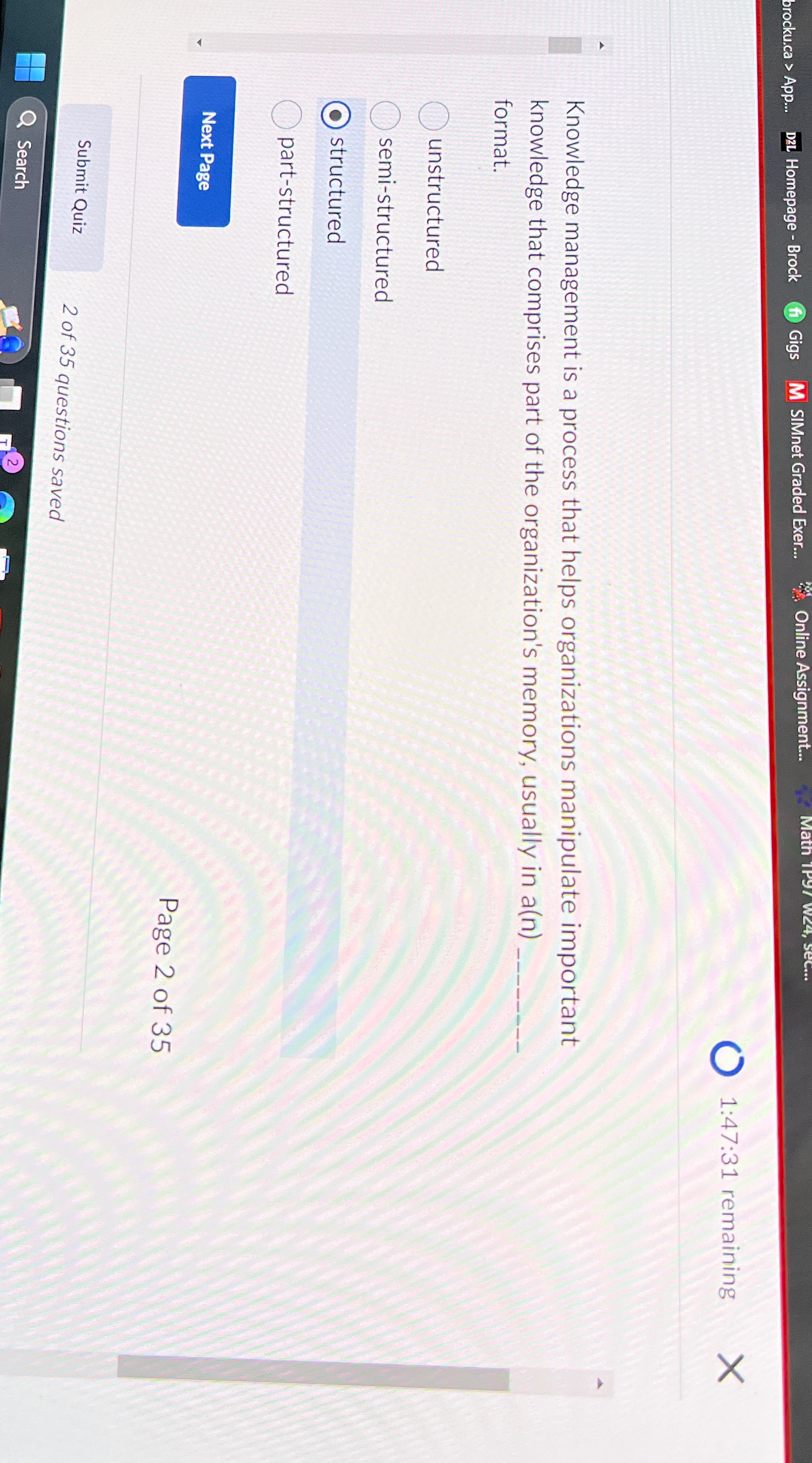 1 : 4 7 : 3 1 remaining Knowledge management is a