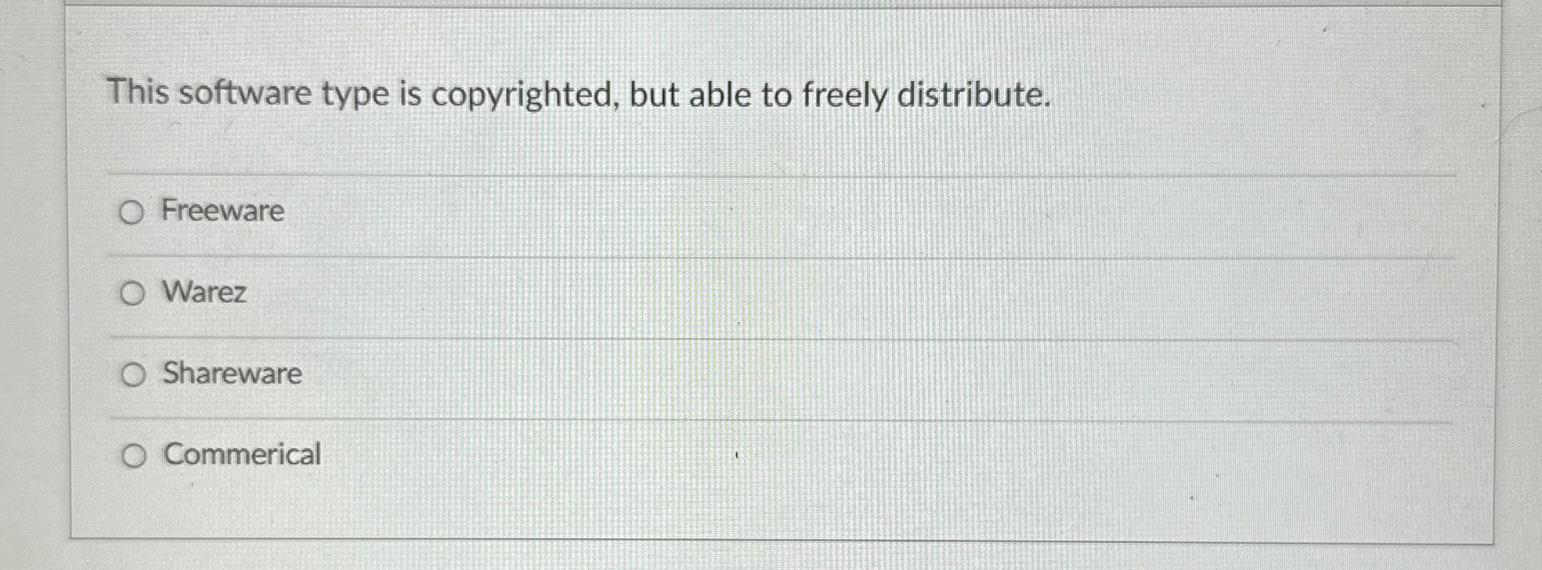 This software type is copyrighted, but able to