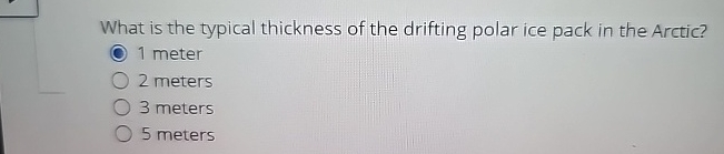 What is the typical thickness of the drifting