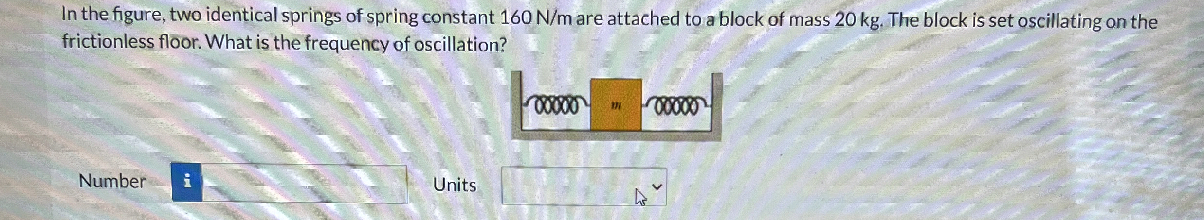 In the figure, two identical springs of spring