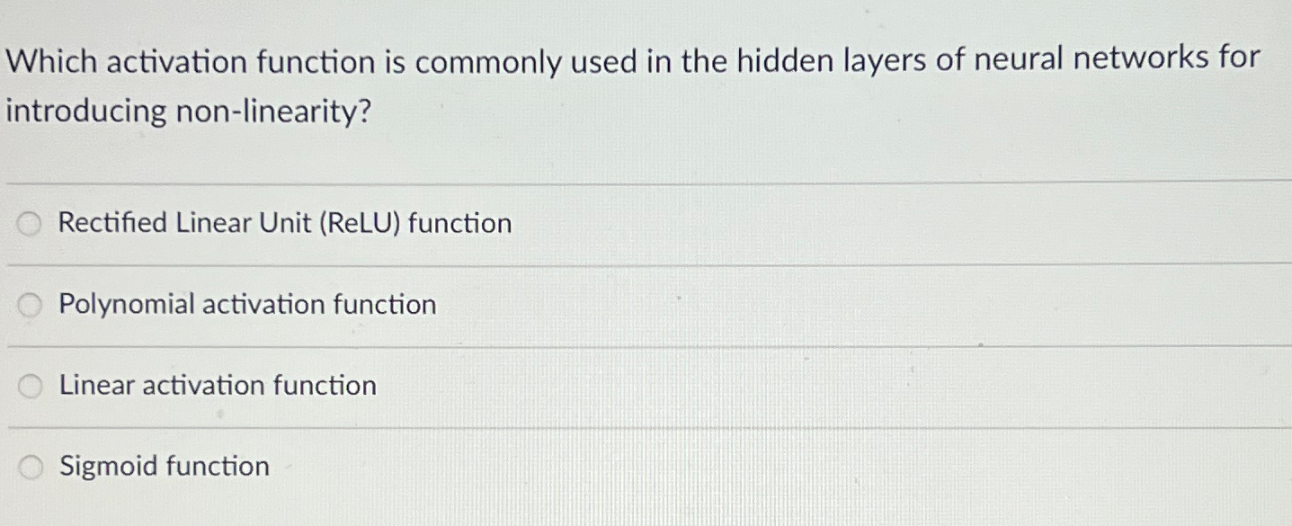 Which activation function is commonly used in the