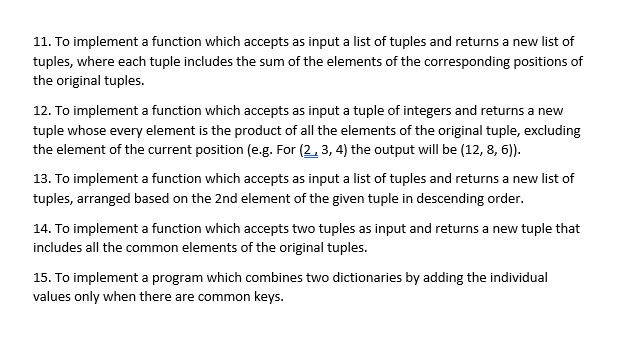 Python codes are required: 1 . Implement a