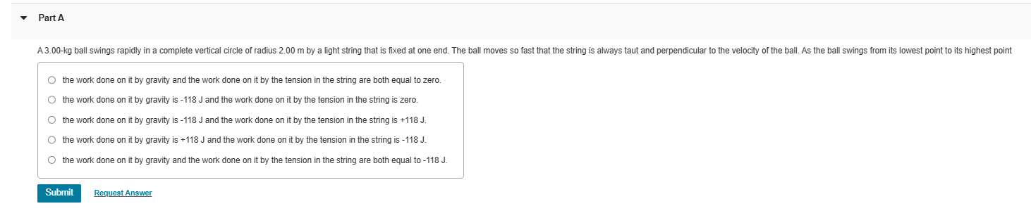 Part A a 3 . 0 0 - kg ball swings rapidly in a