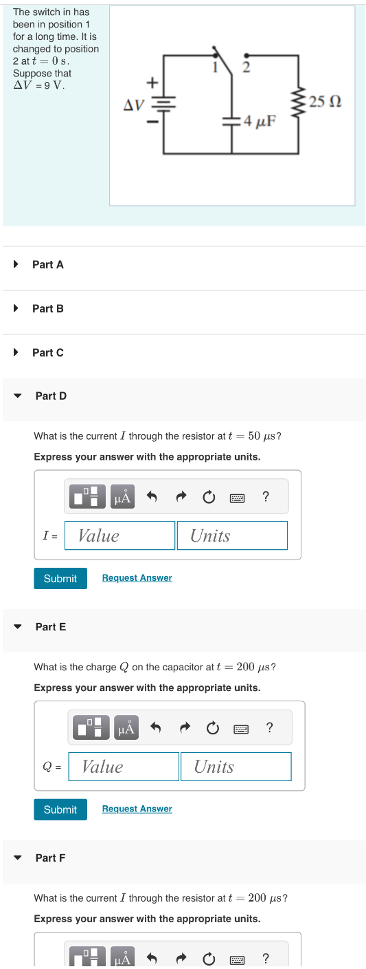 The switch in has been in position 1 for a long