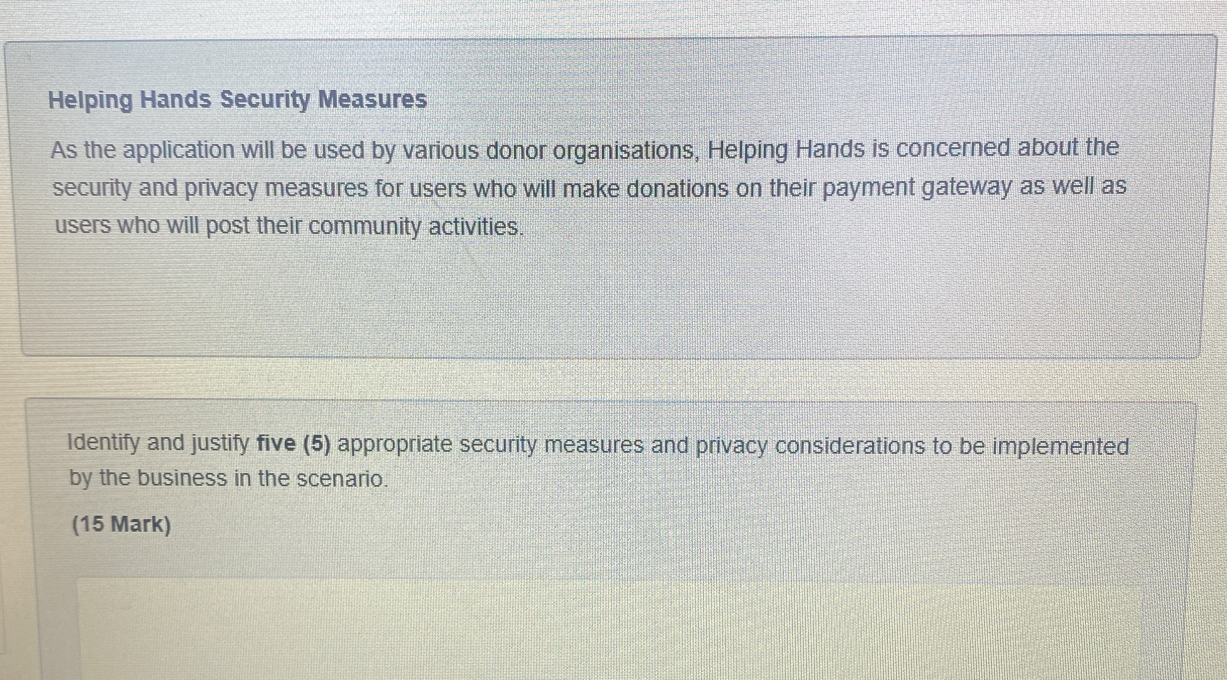 Helping Hands Security Measures As the