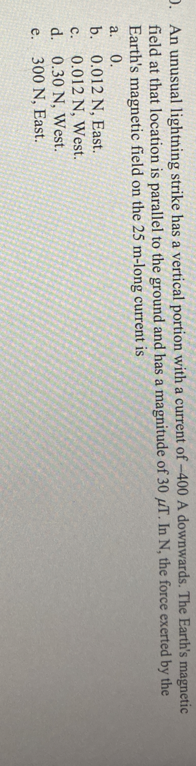 An unusual lightning strike has a vertical