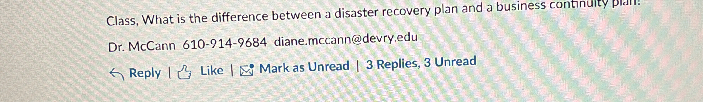 Class, What is the difference between a disaster