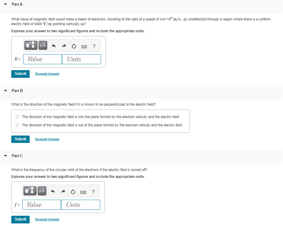Part A What value of magnetic field would make a