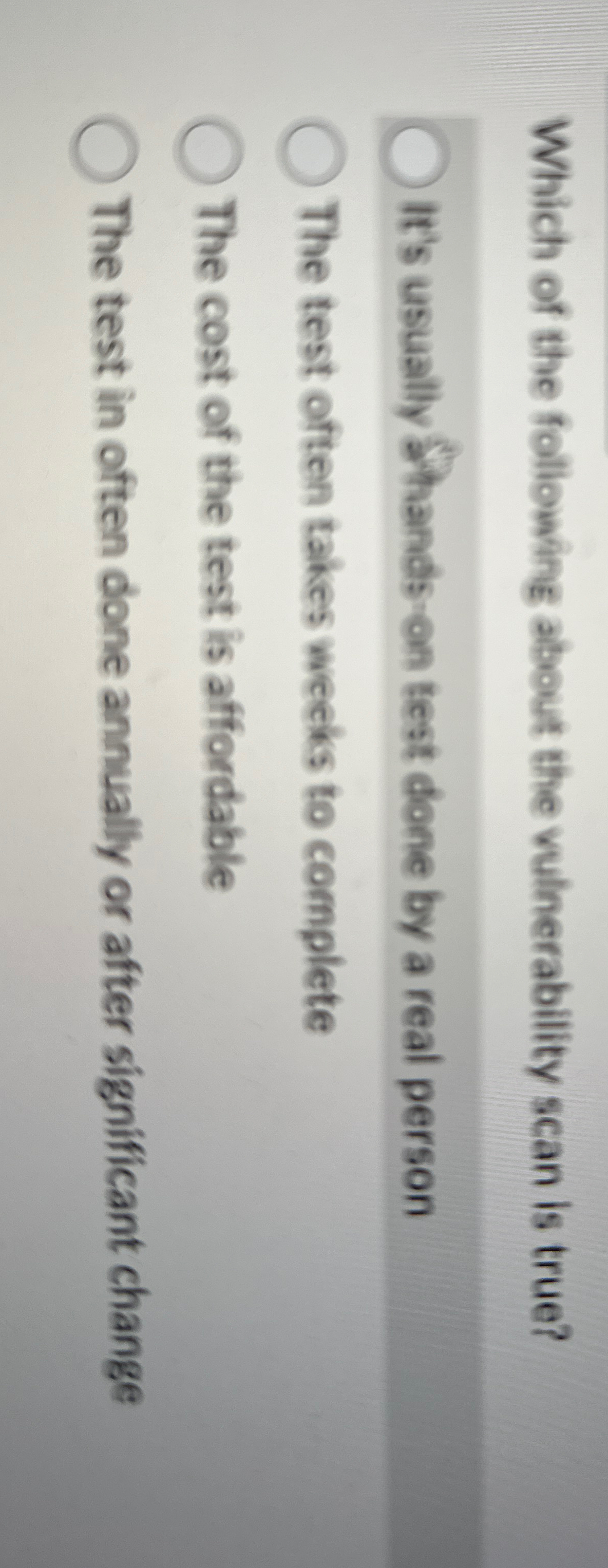 Which of the following about the vulnerability