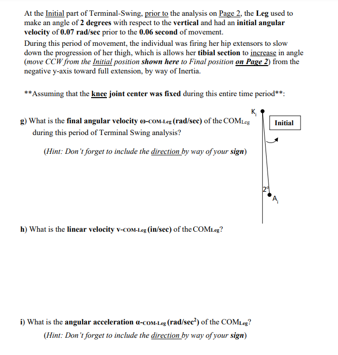 At the Initial part of Terminal - Swing, prior to