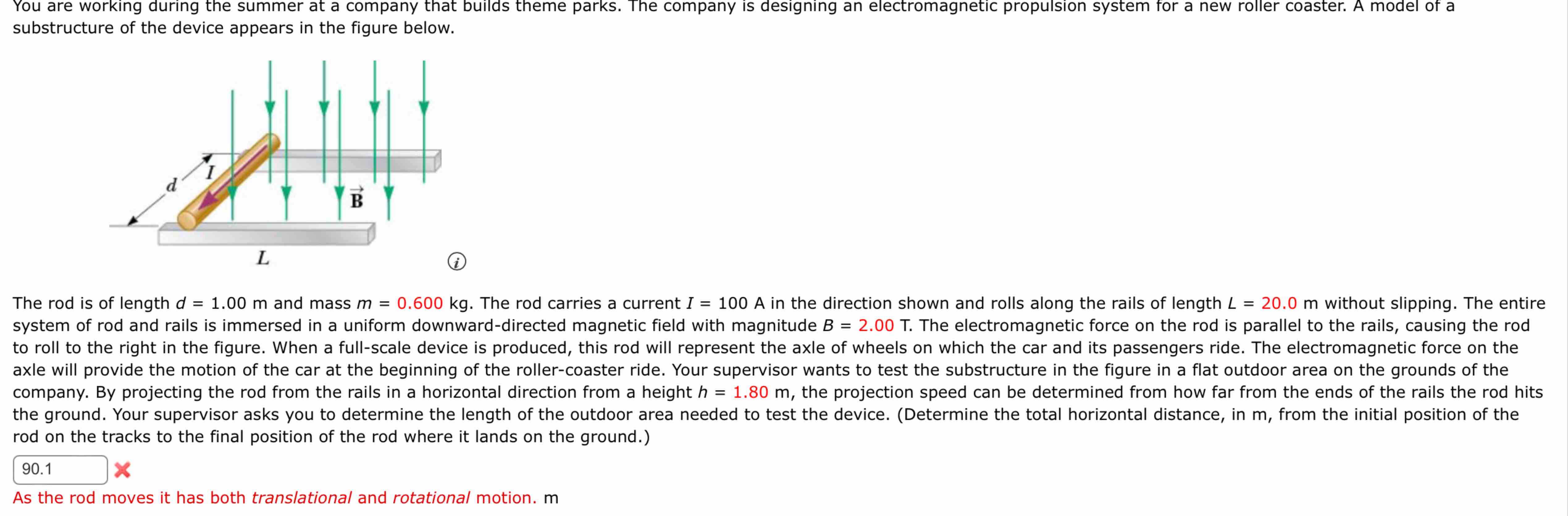 You are working during the summer at a company