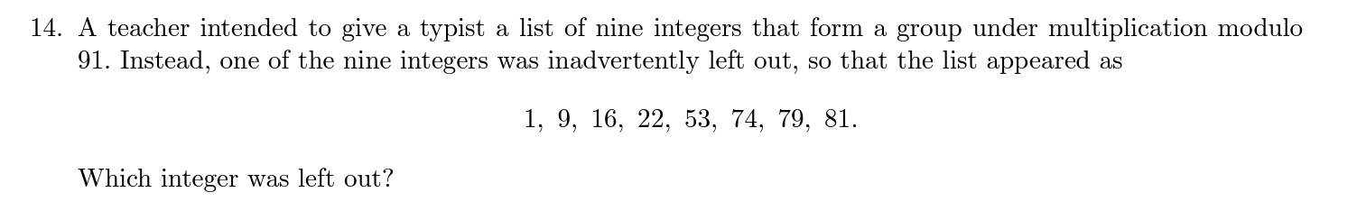 A teacher intended to give a typist a list of